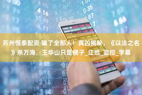 苏州恒泰配资 骗了全部人！真凶揭秘，《以法之名》杀万海，王华山只是幌子_江远_监控_字幕